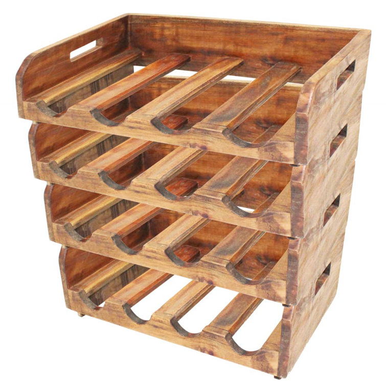 Wine Racks for 16 Bottles Solid Reclaimed Wood